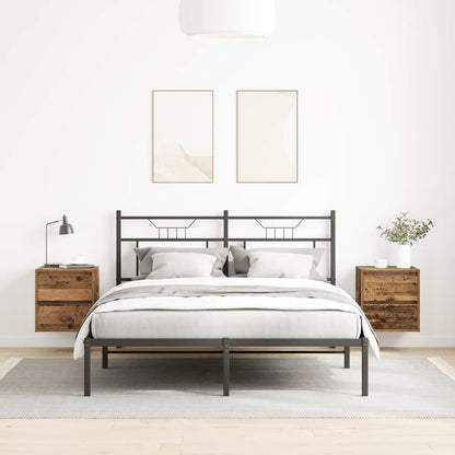 Wand-Nachttische 2 Stk. Altholz-Optik 38x34x40 cm