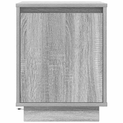 Nachttische mit LED-Leuchten 2 Stk. Grau Sonoma 38x34x50 cm