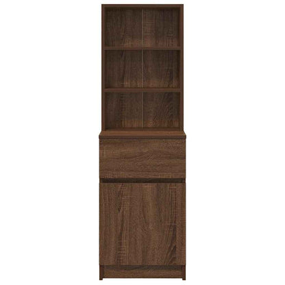 Nachttisch Braun Eichen-Optik 39x35x125 cm Holzwerkstoff