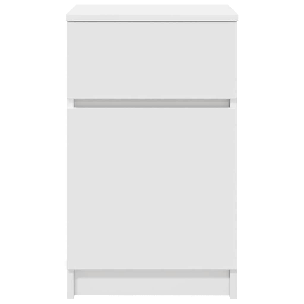 Nachttische 2 Stk. Weiß 39x35x65 cm Holzwerkstoff