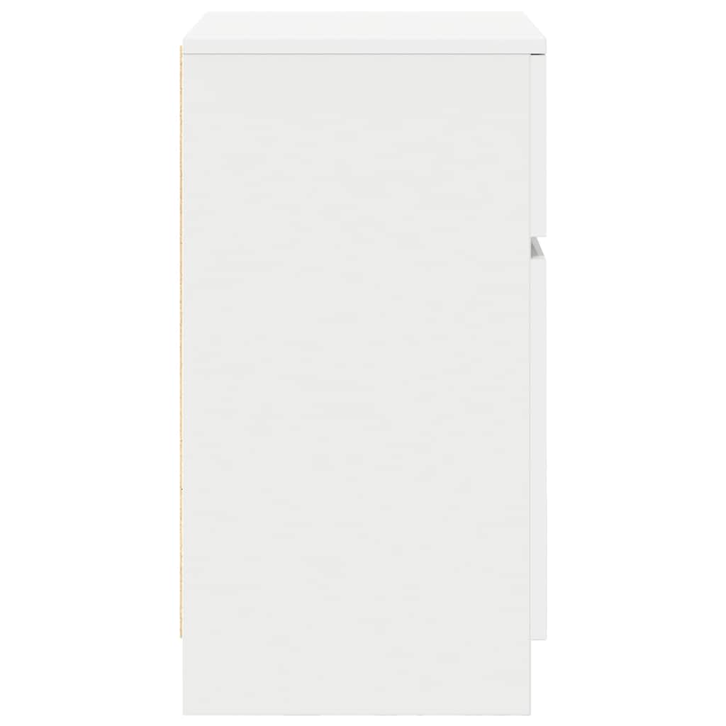 Nachttische 2 Stk. Weiß 39x35x65 cm Holzwerkstoff