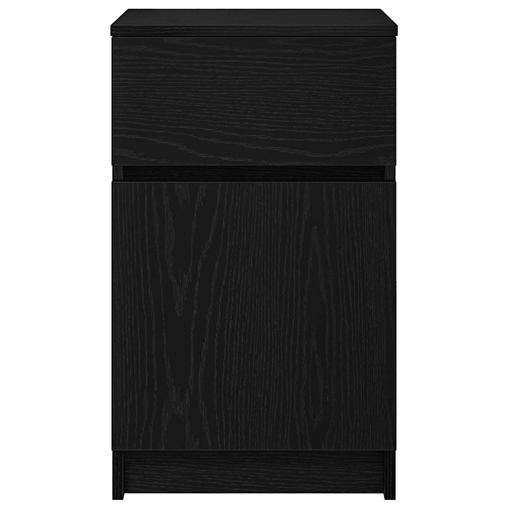 Nachttische 2 Stk. Schwarz 39x35x65 cm Holzwerkstoff