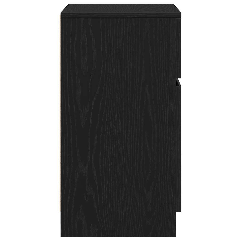 Nachttische 2 Stk. Schwarz 39x35x65 cm Holzwerkstoff