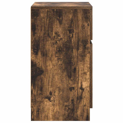 Nachttische 2 Stk. Räuchereiche 39x35x65 cm Holzwerkstoff