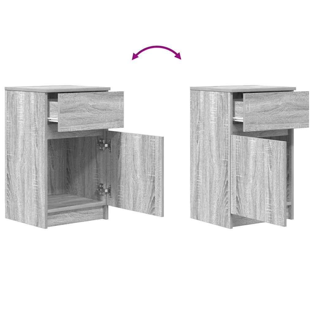 Nachttisch Grau Sonoma 39x35x65 cm Holzwerkstoff