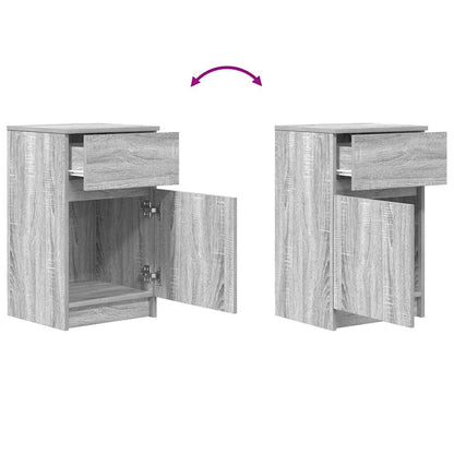 Nachttisch Grau Sonoma 39x35x65 cm Holzwerkstoff