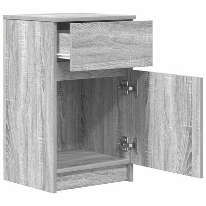 Nachttische 2 Stk. Grau Sonoma 39x35x65 cm Holzwerkstoff