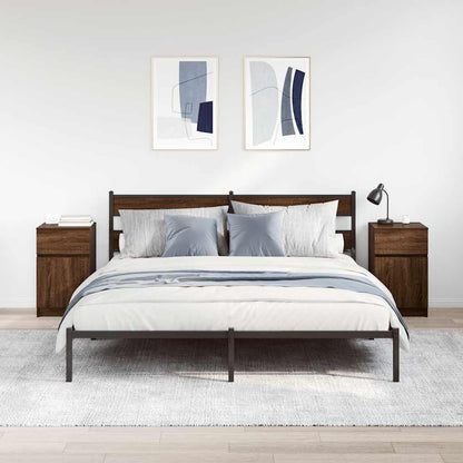 Nachttische 2 Stk. Braun Eichen-Optik 39x35x65 cm Holzwerkstoff