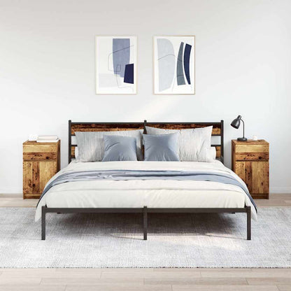 Nachttische 2 Stk. Altholz-Optik 39x35x65 cm Holzwerkstoff