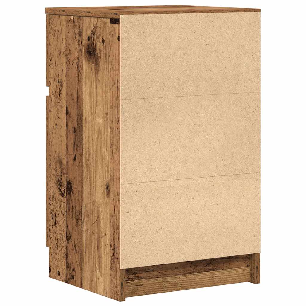 Nachttische 2 Stk. Altholz-Optik 39x35x65 cm Holzwerkstoff