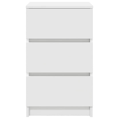 Nachttische mit 3 Schubladen 2 Stk. Weiß 39x35x65 cm