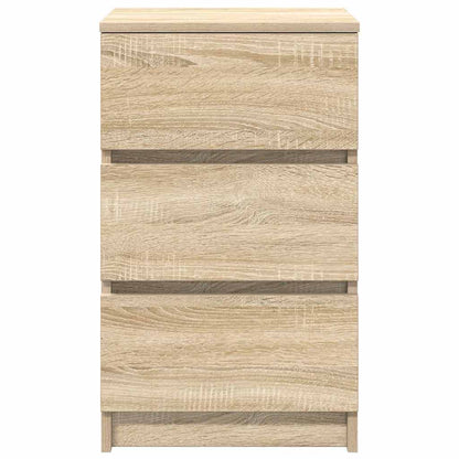 Nachttisch mit 3 Schubladen Sonoma-Eiche 39x35x65 cm