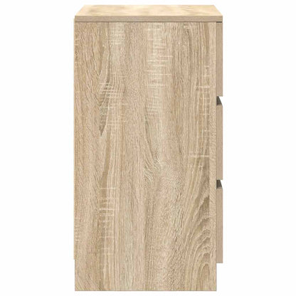 Nachttisch mit 3 Schubladen Sonoma-Eiche 39x35x65 cm