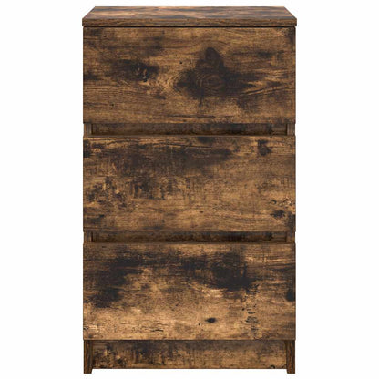 Nachttisch mit 3 Schubladen Räuchereiche 39x35x65 cm