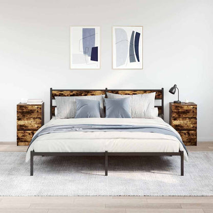 Nachttische mit 3 Schubladen 2 Stk. Räuchereiche 39x35x65 cm