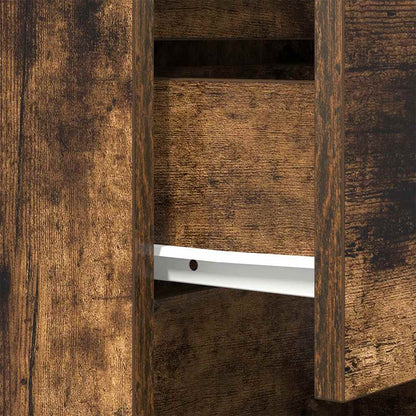 Nachttische mit 3 Schubladen 2 Stk. Räuchereiche 39x35x65 cm