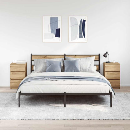 Nachttische mit 3 Schubladen 2 Stk. Artisan-Eiche 39x35x65 cm