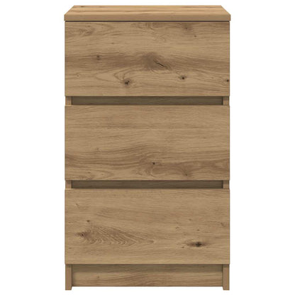 Nachttische mit 3 Schubladen 2 Stk. Artisan-Eiche 39x35x65 cm
