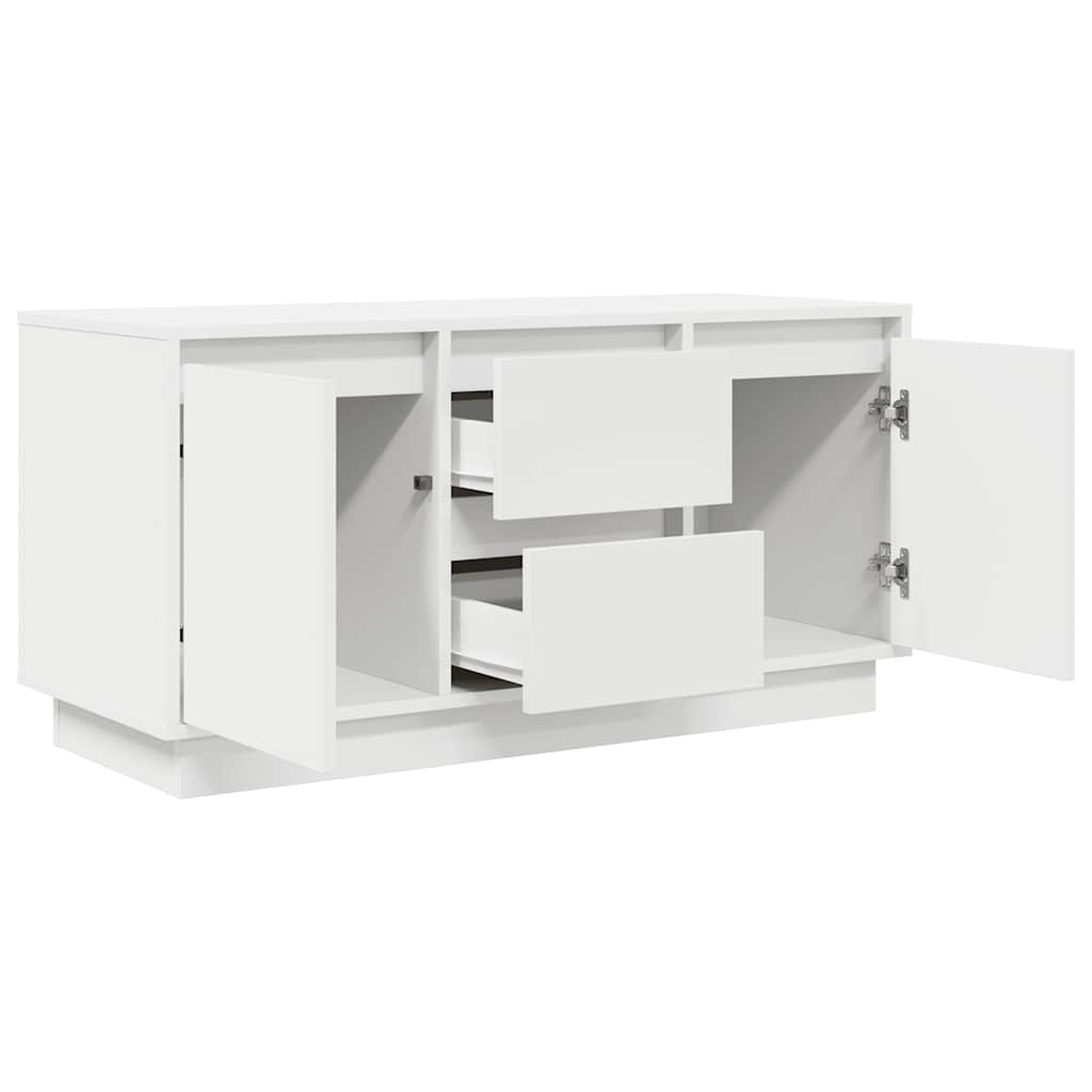 TV-Schrank mit LED-Leuchten Weiß 100x41x50 cm