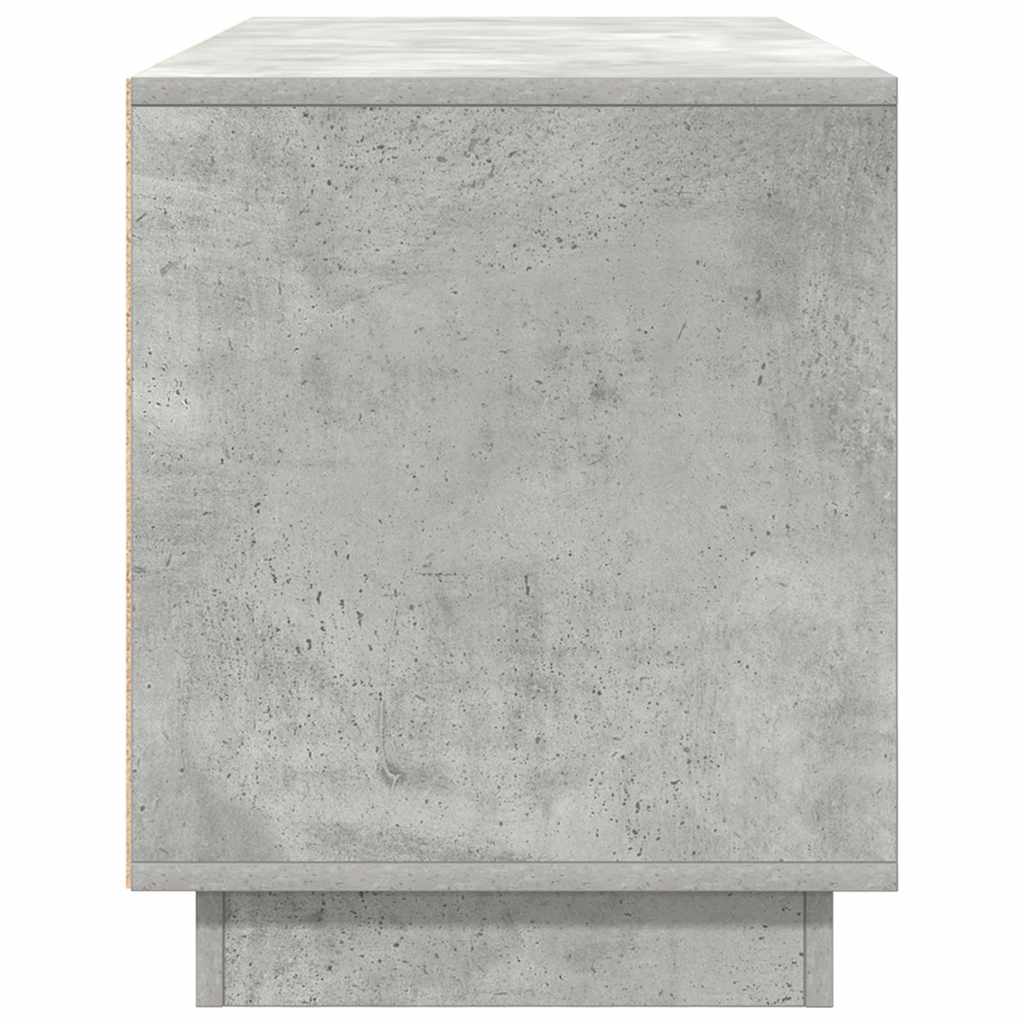 TV-Schrank mit LED-Leuchten Betongrau 100x41x50 cm