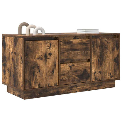 TV-Schrank mit LED-Leuchten Räuchereiche 100x41x50 cm