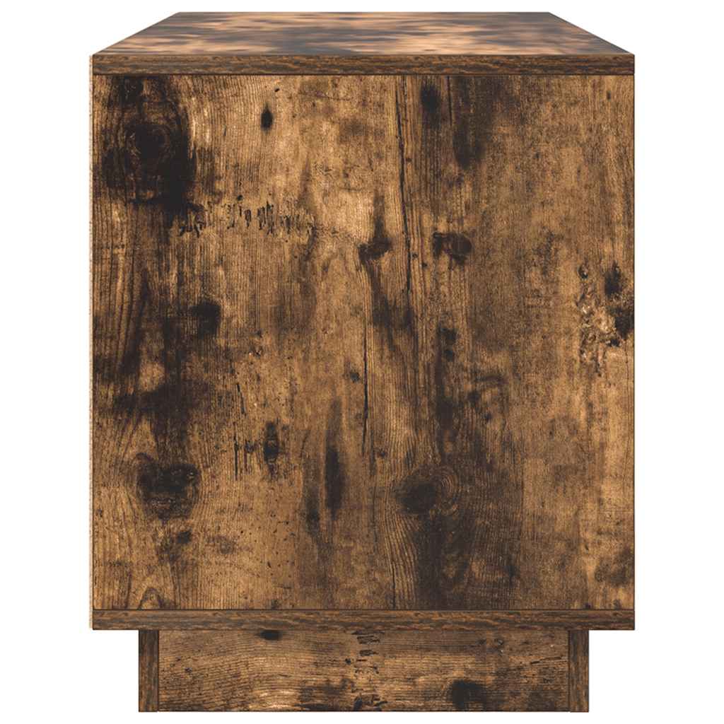 TV-Schrank mit LED-Leuchten Räuchereiche 100x41x50 cm