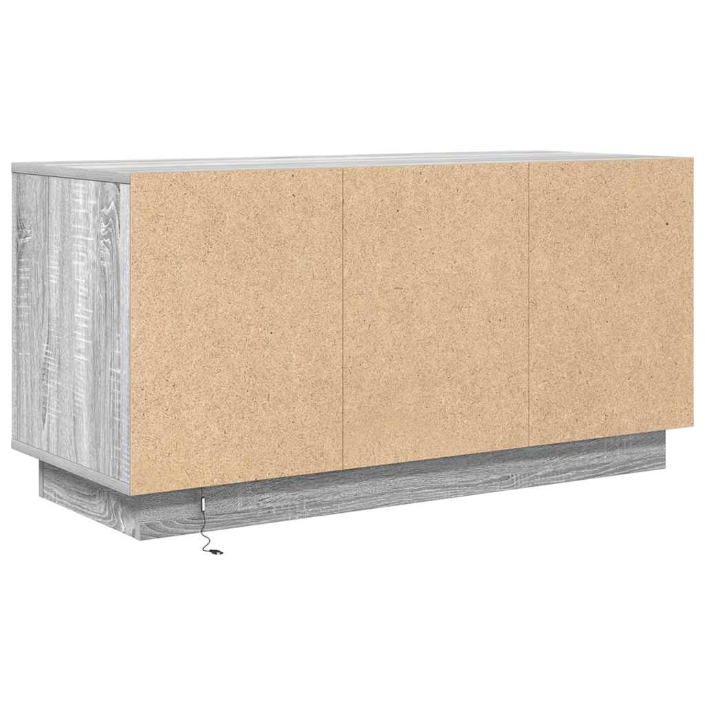 TV-Schrank mit LED-Leuchten Grau Sonoma 100x41x50 cm