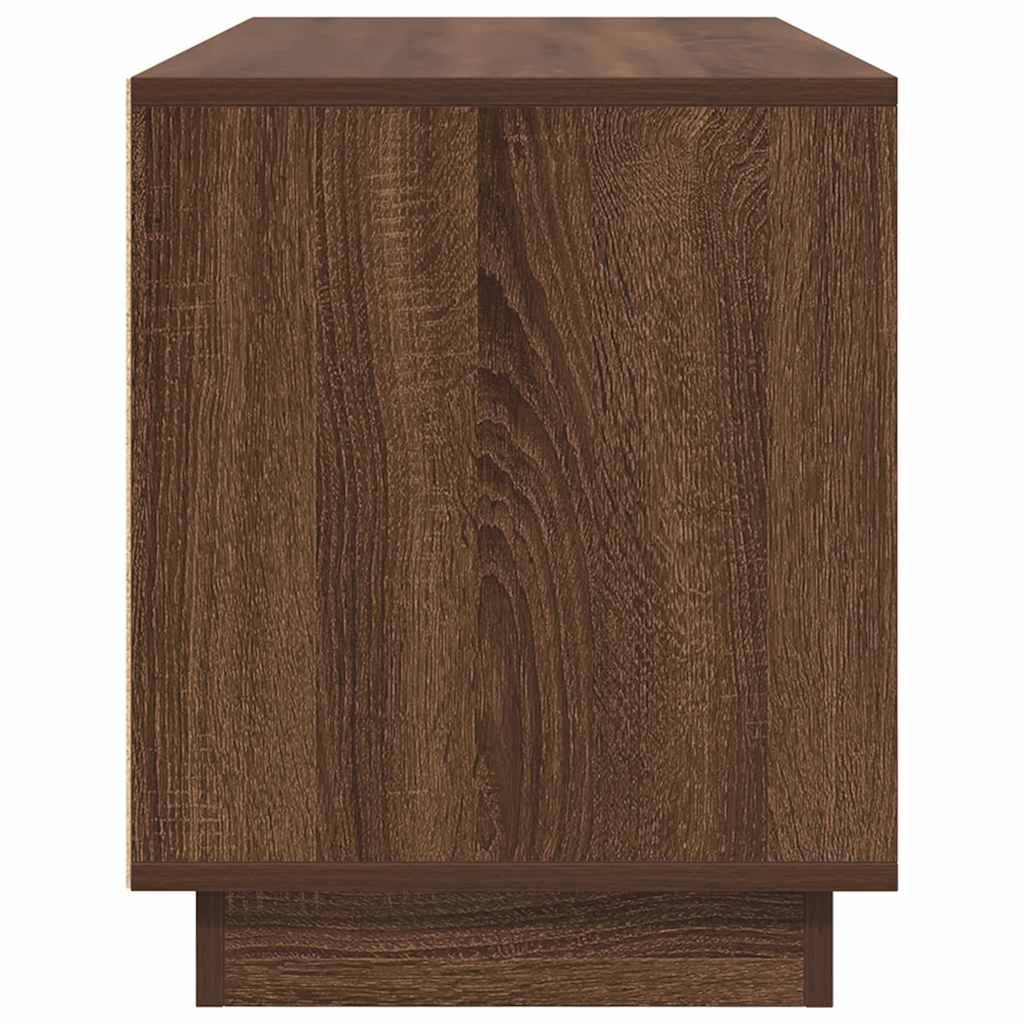 TV-Schrank mit LED-Leuchten Braun Eichen-Optik 100x41x50 cm