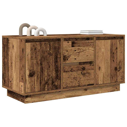 TV-Schrank mit LED-Leuchten Altholz-Optik 100x41x50 cm