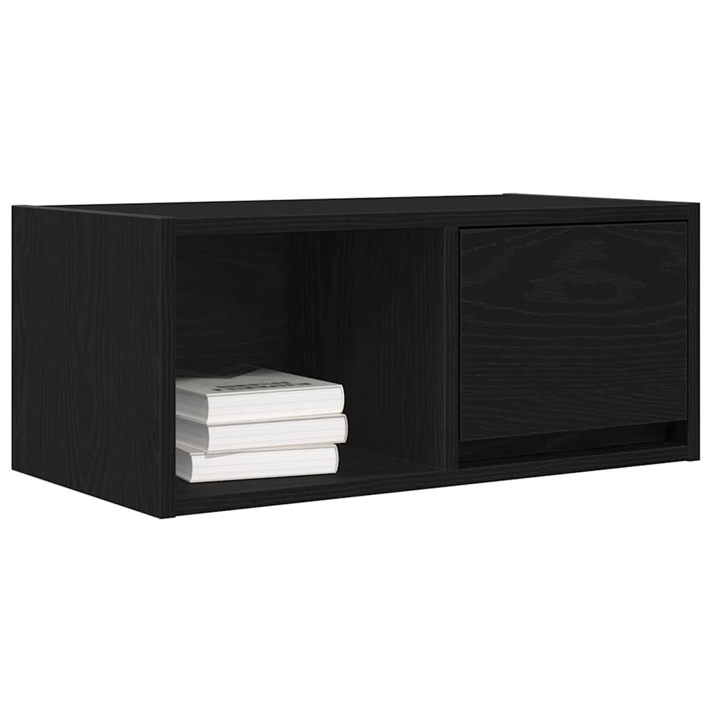 TV-Schrank Schwarz Eichen-Optik 60x31x25,5 cm Holzwerkstoff