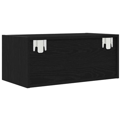 TV-Schrank Schwarz Eichen-Optik 60x31x25,5 cm Holzwerkstoff
