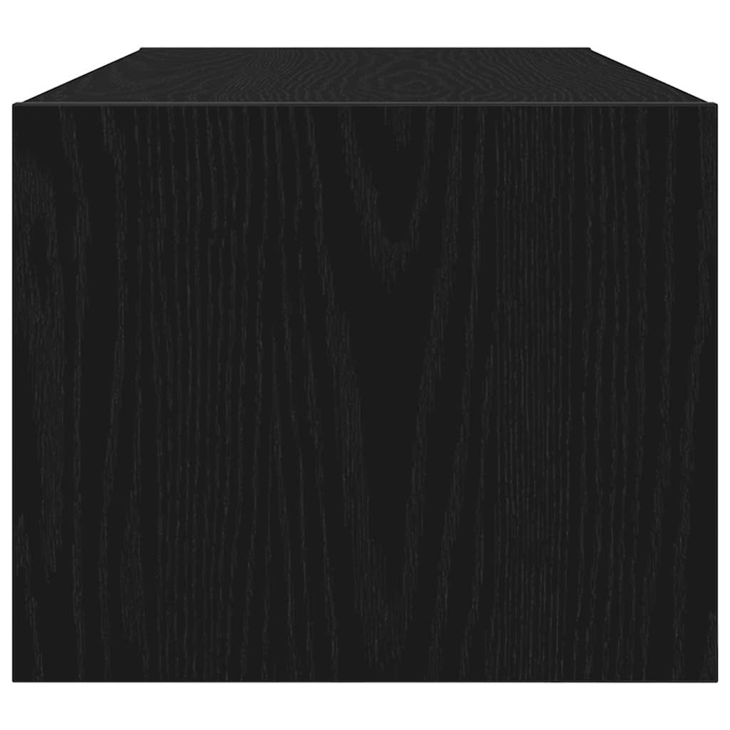 TV-Schrank Schwarz Eichen-Optik 80x31x25,5 cm Holzwerkstoff