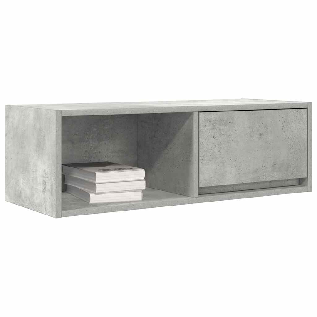 TV-Schrank Betongrau 80x31x25,5 cm Holzwerkstoff