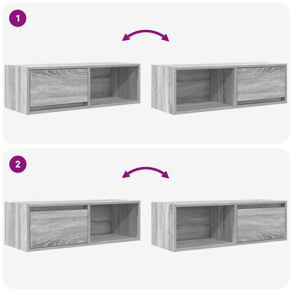 TV-Schrank Grau Sonoma 80x31x25,5 cm Holzwerkstoff