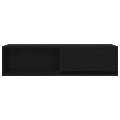 TV-Schrank Schwarz Eichen-Optik 100x31x25,5 cm Holzwerkstoff