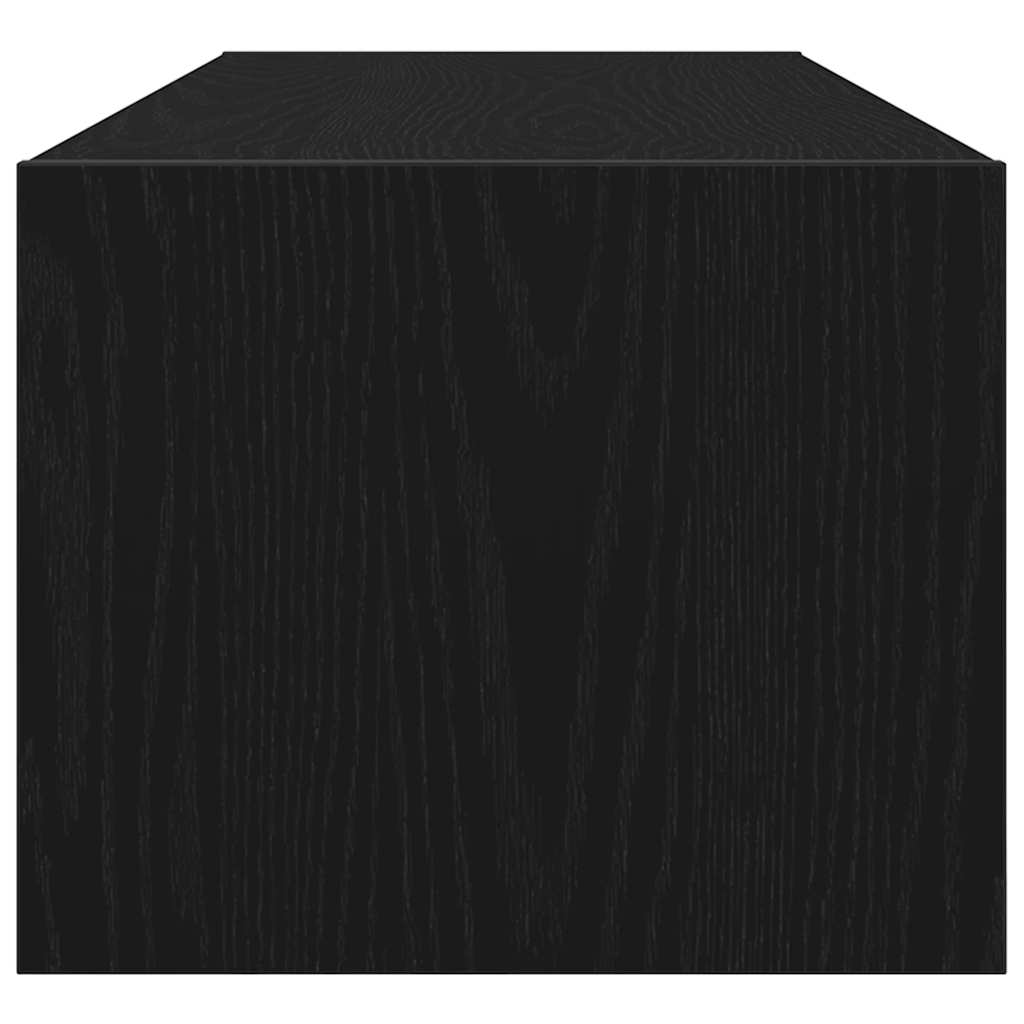 TV-Schrank Schwarz Eichen-Optik 100x31x25,5 cm Holzwerkstoff