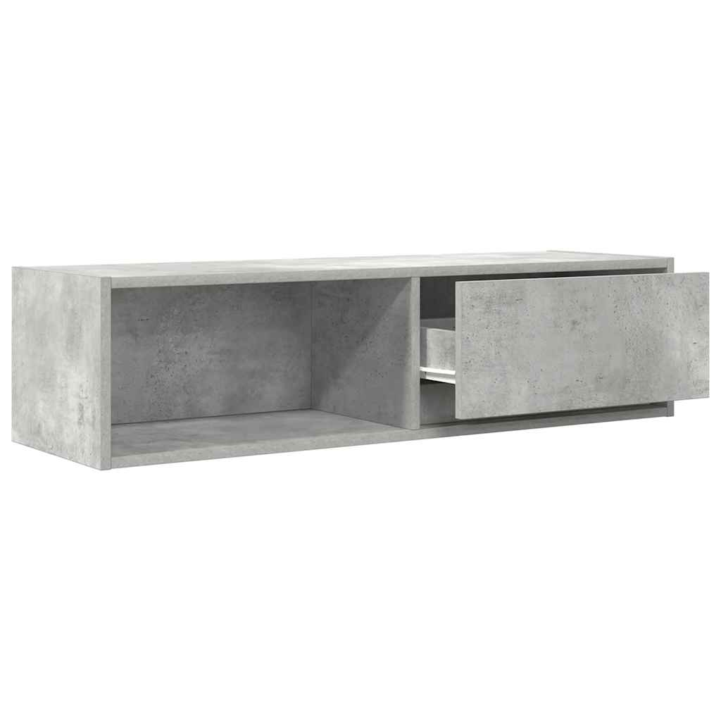 TV-Schrank Betongrau 100x31x25,5 cm Holzwerkstoff