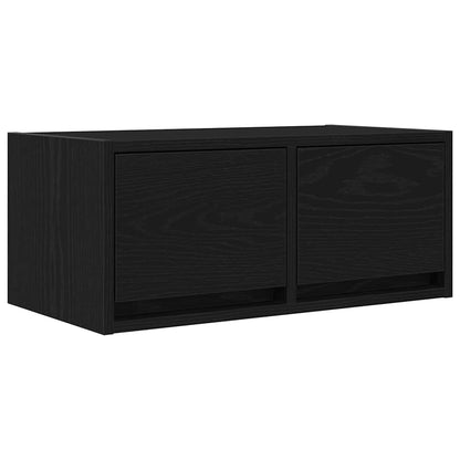 TV-Schrank Schwarz Eichen-Optik 60x31x25,5 cm Holzwerkstoff
