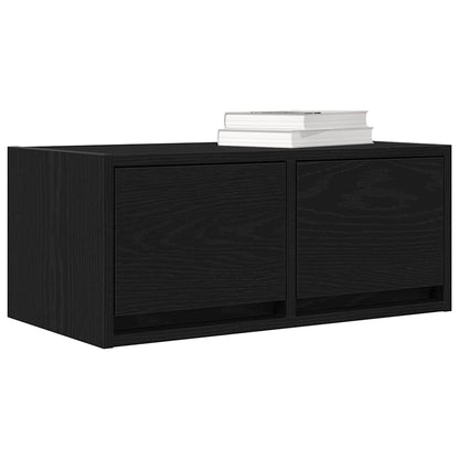 TV-Schrank Schwarz Eichen-Optik 60x31x25,5 cm Holzwerkstoff