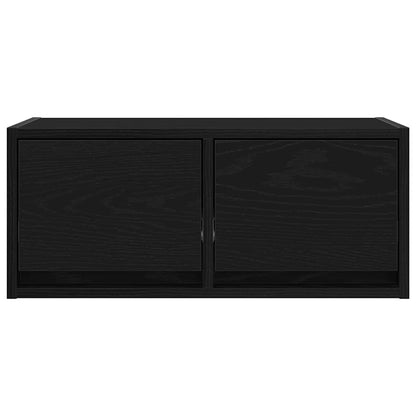 TV-Schrank Schwarz Eichen-Optik 60x31x25,5 cm Holzwerkstoff