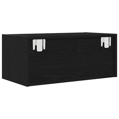 TV-Schrank Schwarz Eichen-Optik 60x31x25,5 cm Holzwerkstoff