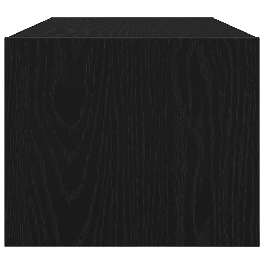 TV-Schrank Schwarz Eichen-Optik 80x31x25,5 cm Holzwerkstoff
