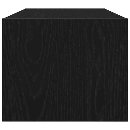 TV-Schrank Schwarz Eichen-Optik 80x31x25,5 cm Holzwerkstoff