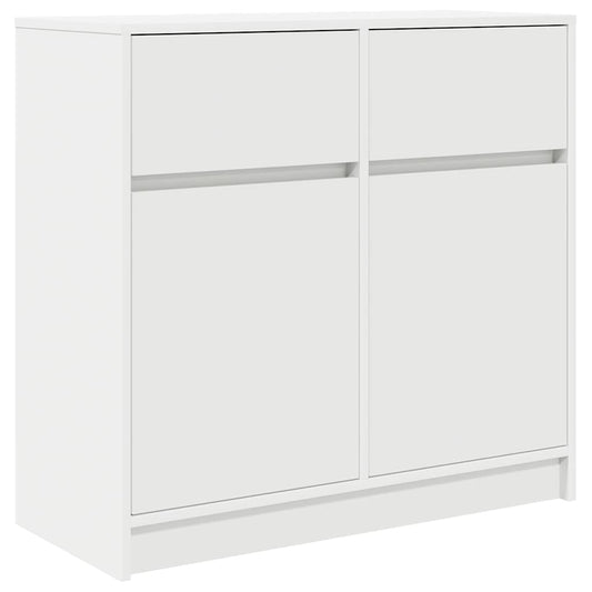 Sideboard mit Schublade Weiß 80x34x76 cm Holzwerkstoff