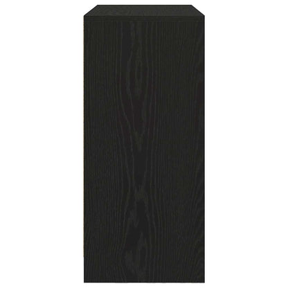 Sideboard mit Schublade Schwarz Eichen-Optik 80x34x76 cm
