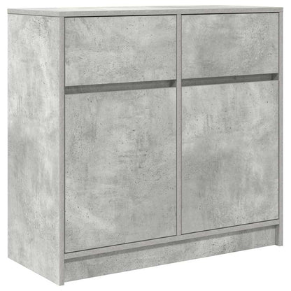 Sideboard mit Schublade Betongrau 80x34x76 cm Holzwerkstoff