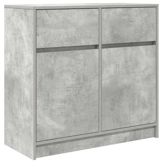 Sideboard mit Schublade Betongrau 80x34x76 cm Holzwerkstoff