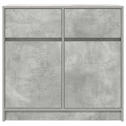 Sideboard mit Schublade Betongrau 80x34x76 cm Holzwerkstoff