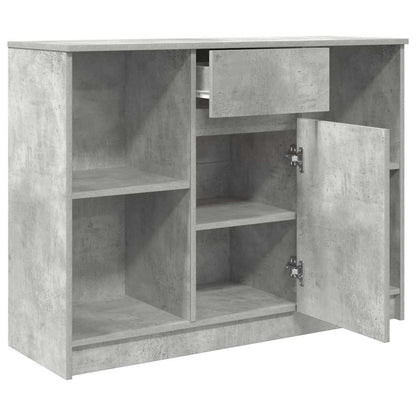 Sideboard mit Schublade Betongrau 101x35x76 cm Holzwerkstoff
