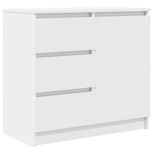 Sideboard mit Schublade Weiß 71x35x65 cm Holzwerkstoff
